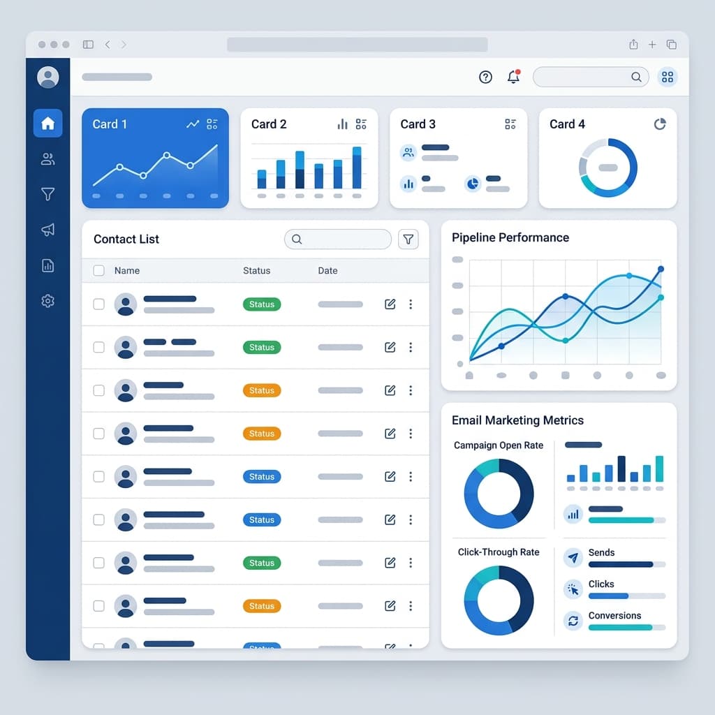 Systeme.io Dashboard Mockup